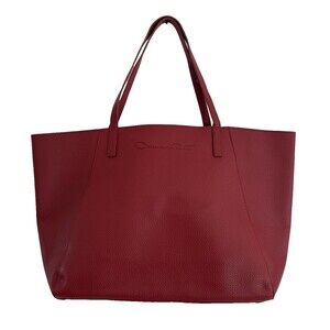 Oscar De La Renta Red Tote Bag Purse